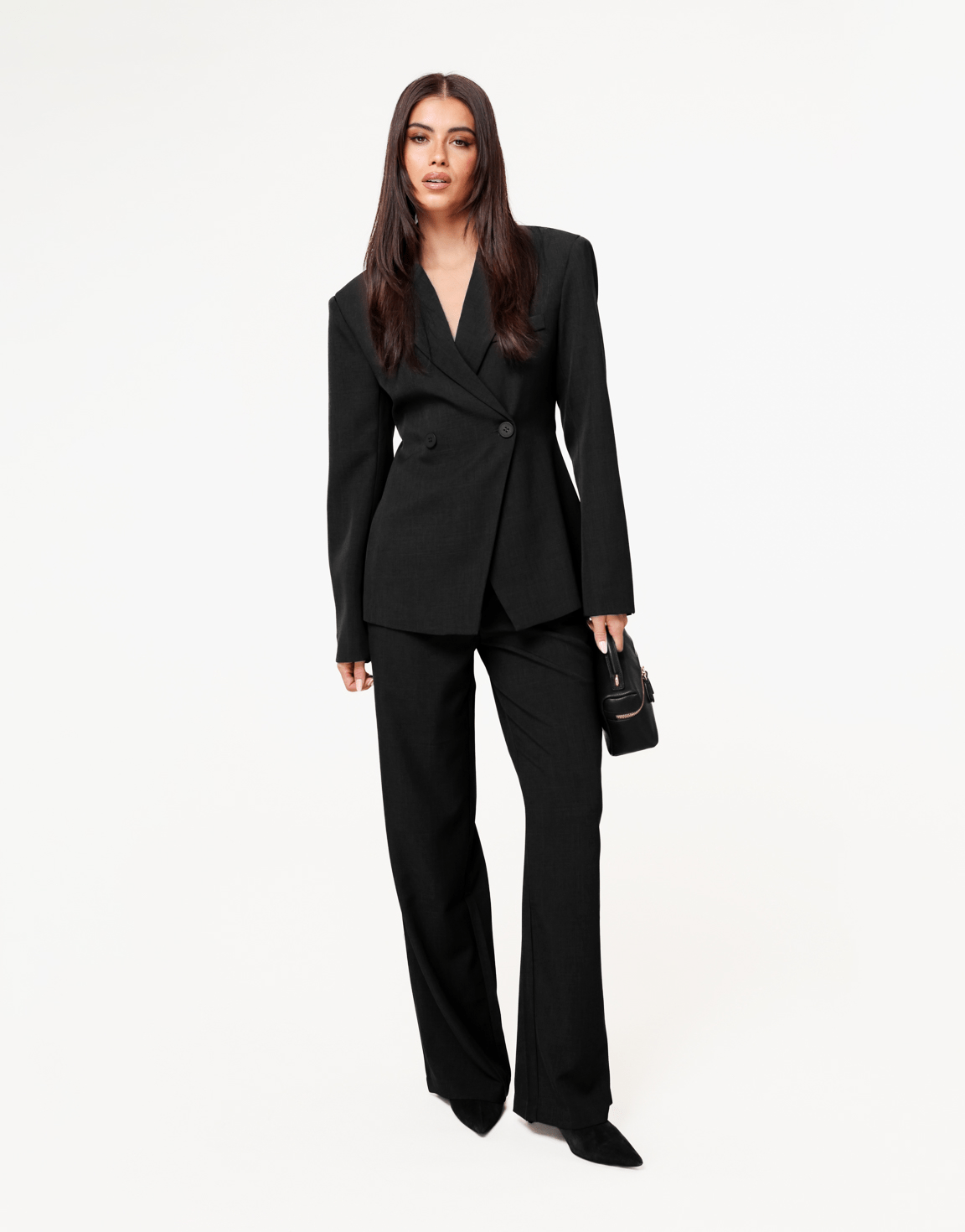 Zwarte Luxe Rechte - Pantalon - Olivia & Kate