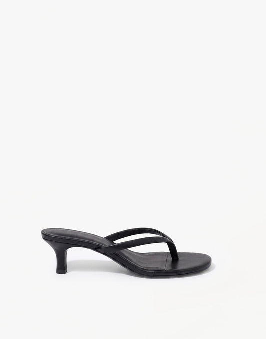 Zwarte Mid Hak - Teenslipper - Olivia & Kate