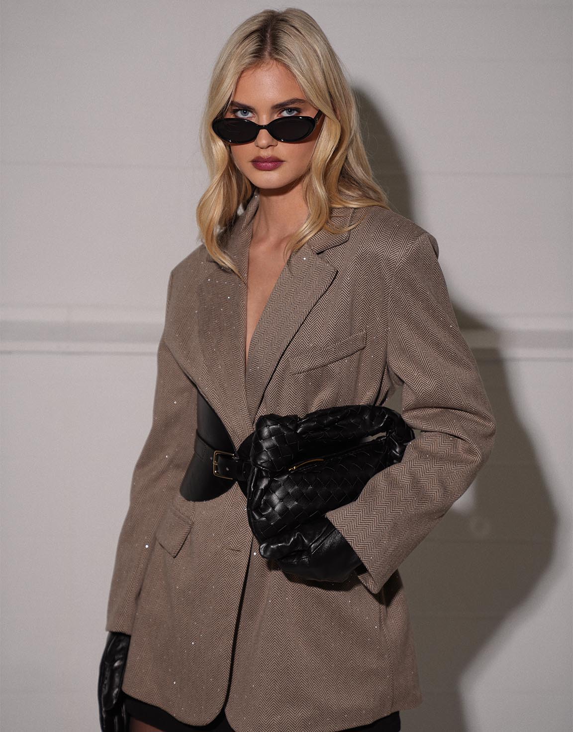 Zwarte Middel Gevlochten - Tas - Olivia & Kate