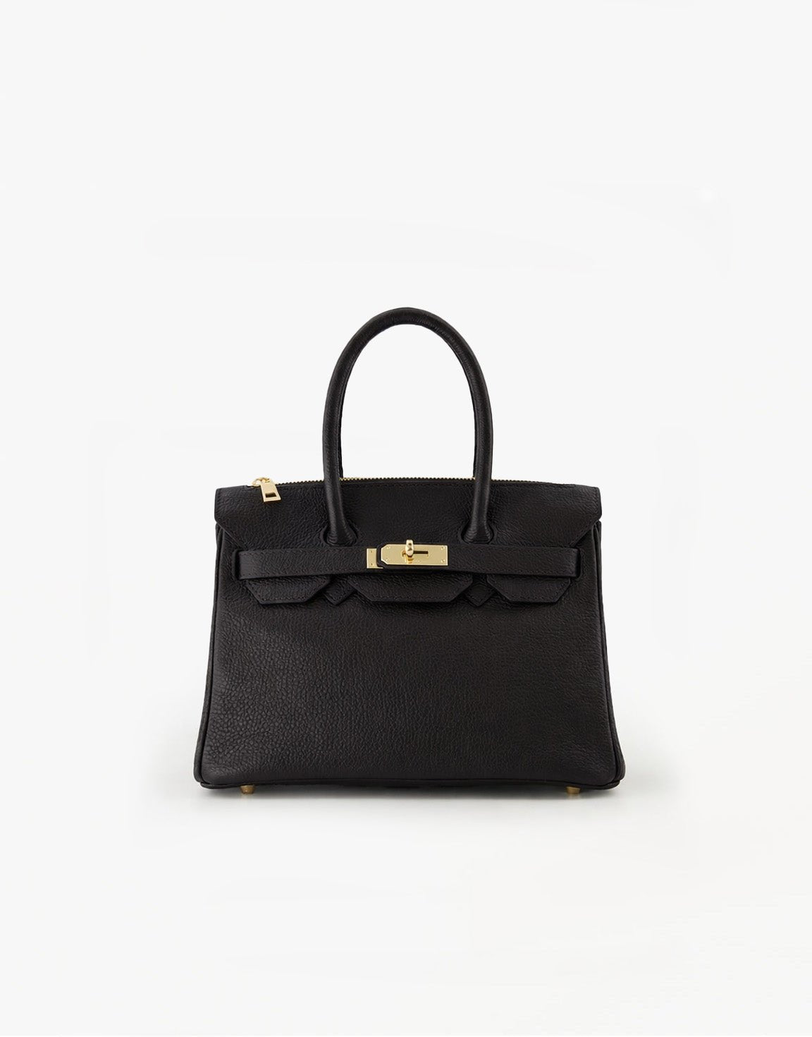 Zwarte Middel Gouden Detail - Tas - Olivia & Kate