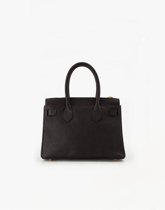Zwarte Middel Gouden Detail - Tas - Olivia & Kate