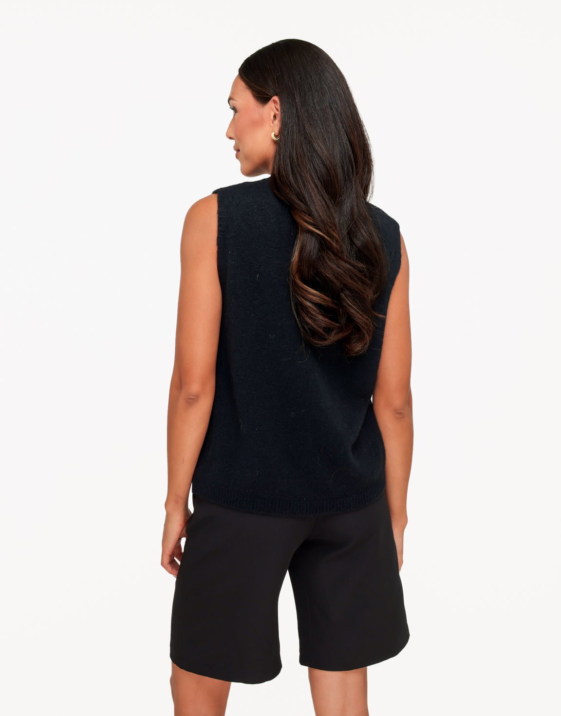 Zwarte Mouwloze Fluffy - Top - Olivia & Kate