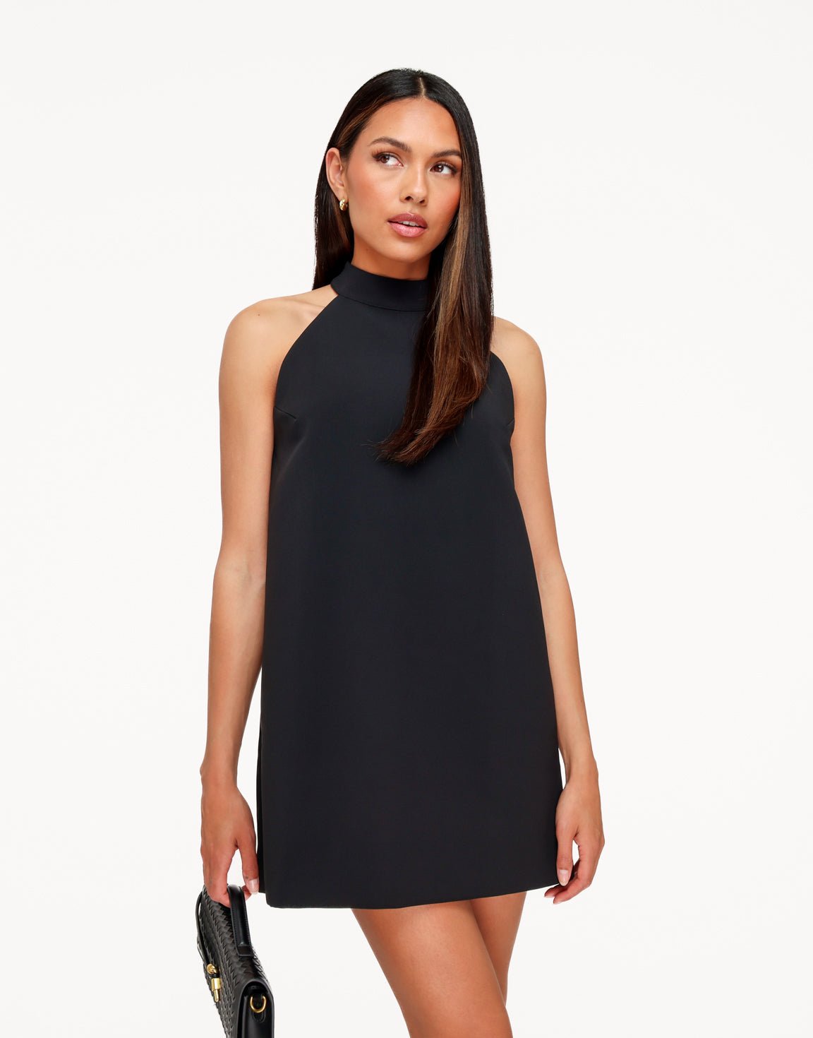 Zwarte Mouwloze Hoge Hals - Jurk - Olivia & Kate