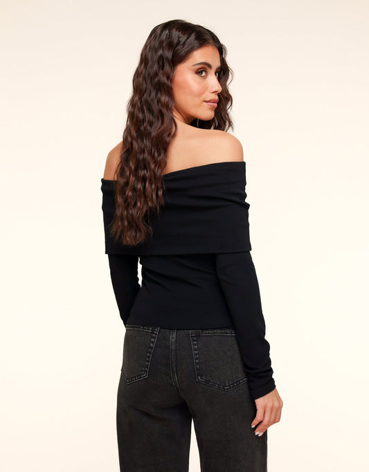 Zwarte Off Shoulder - Top - Olivia & Kate