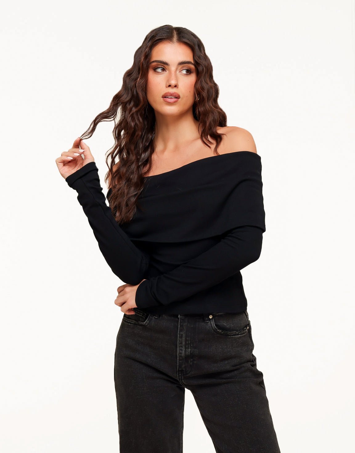 Zwarte Off Shoulder - Top - Olivia & Kate