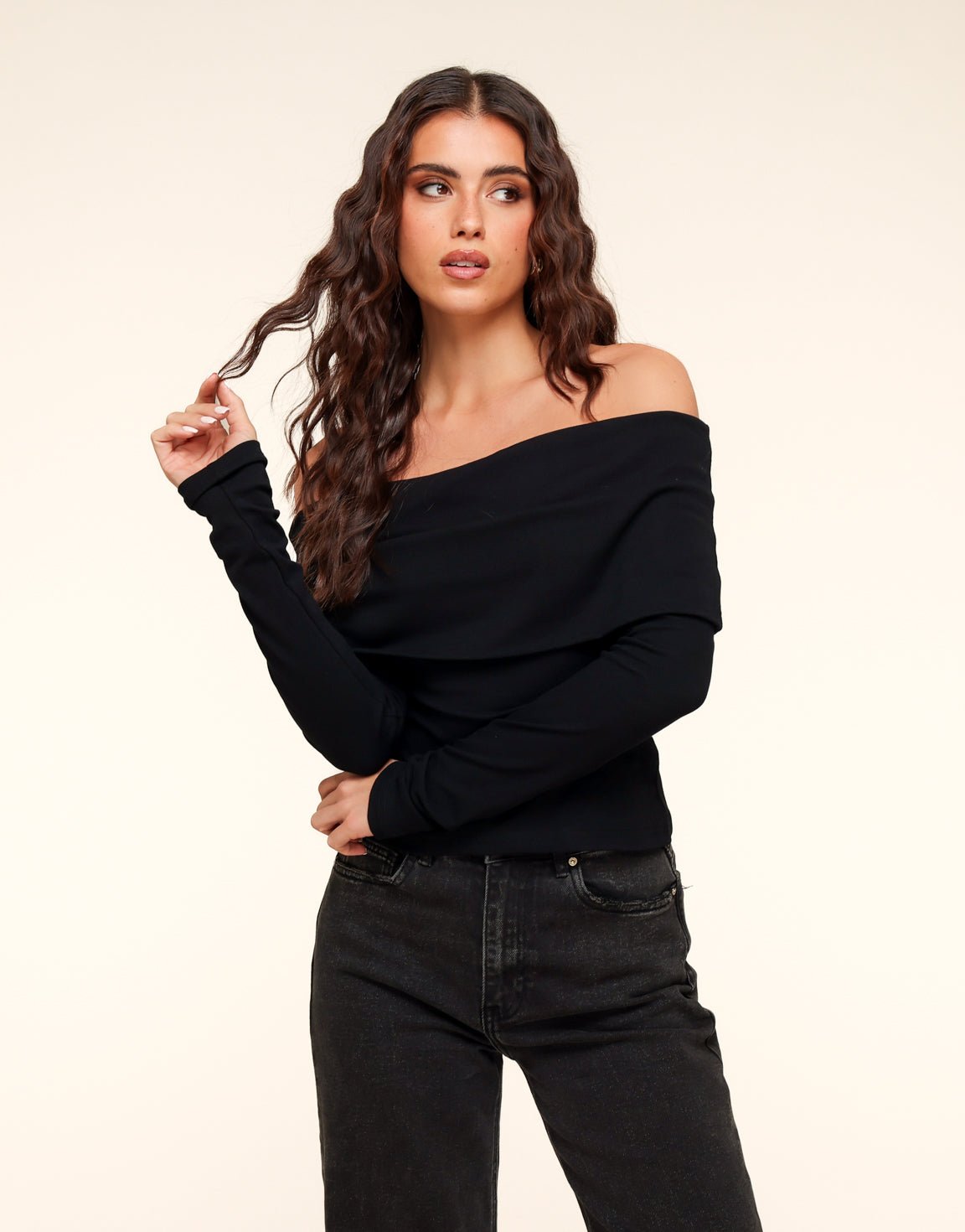 Zwarte Off Shoulder - Top - Olivia & Kate