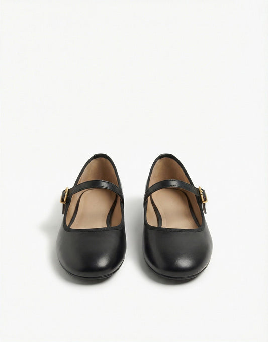 Black Open Buckle - Ballerinas - Olivia & Kate