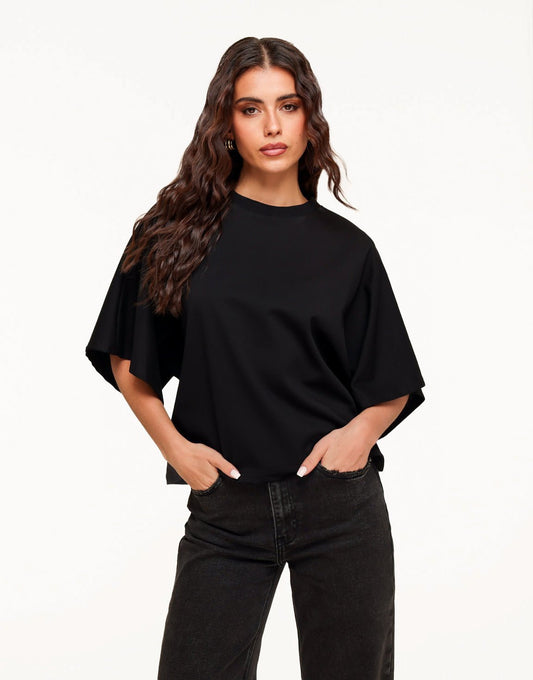 Zwarte Oversized SS - T-Shirt - Olivia & Kate
