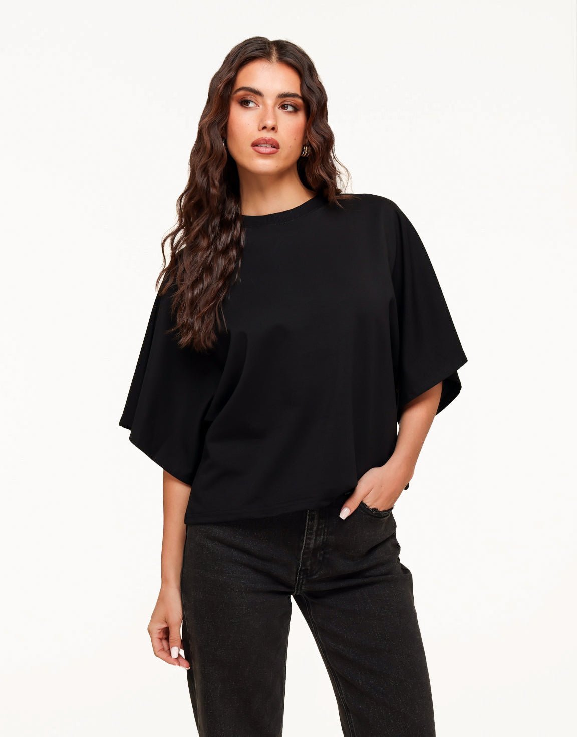 Zwarte Oversized SS - T-Shirt - Olivia & Kate