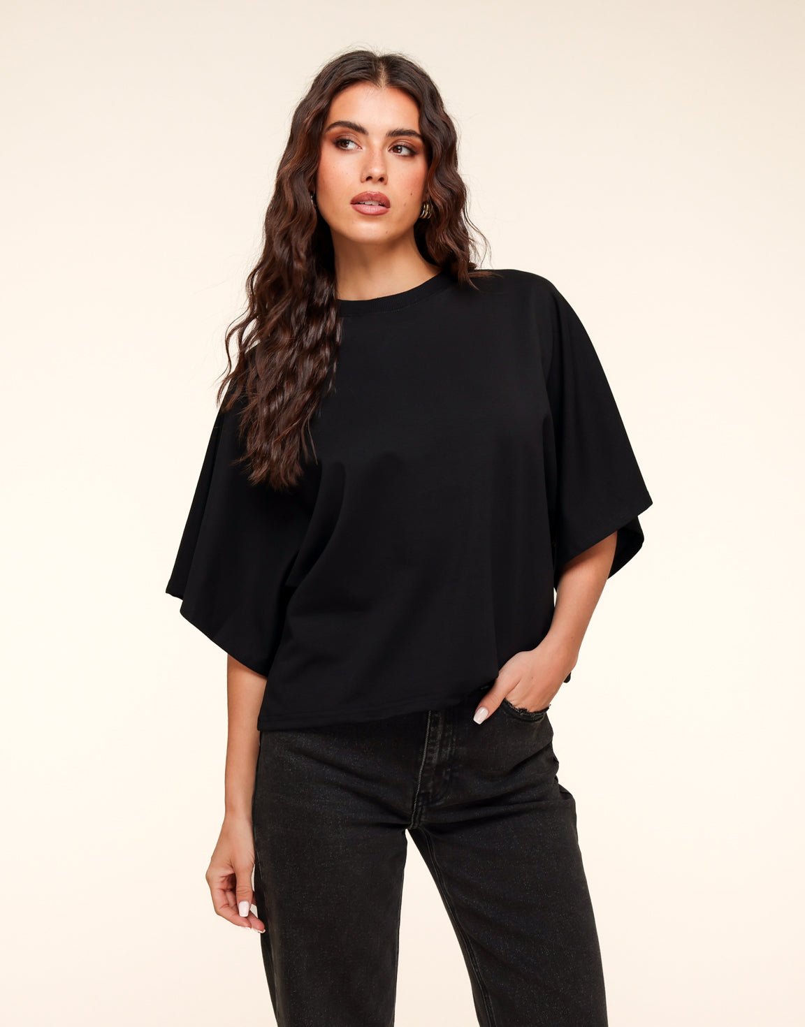Zwarte Oversized SS - T-Shirt - Olivia & Kate