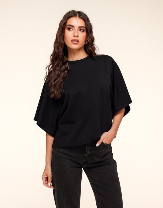 Zwarte Oversized SS - T-Shirt - Olivia & Kate