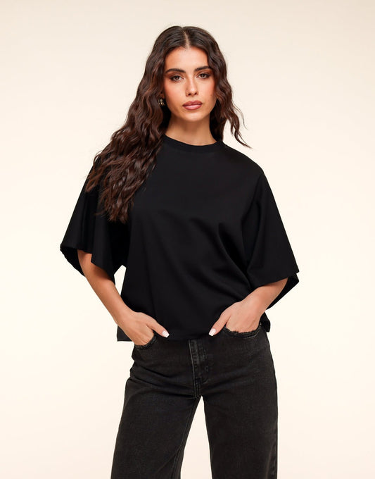 Zwarte Oversized SS - T-Shirt - Olivia & Kate