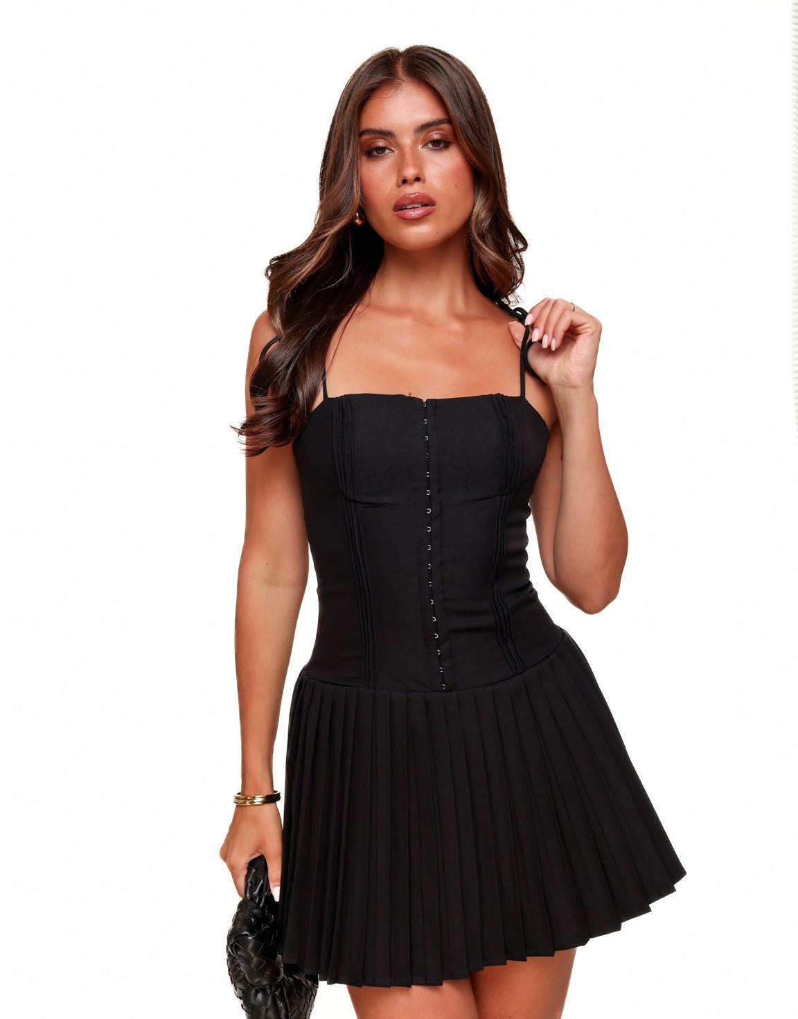Zwarte Petite Corset - Jurk - Olivia & Kate