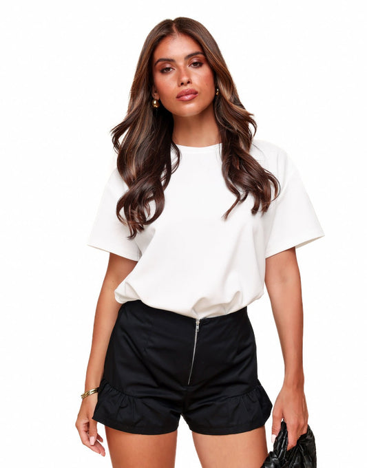 Zwarte Petite Rits Ruffel - Short - Olivia & Kate