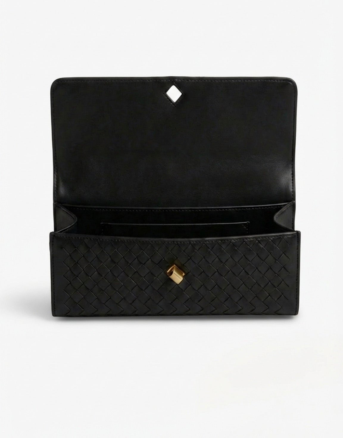Zwarte PU Gouden Detail Clutch - Tas - Olivia & Kate