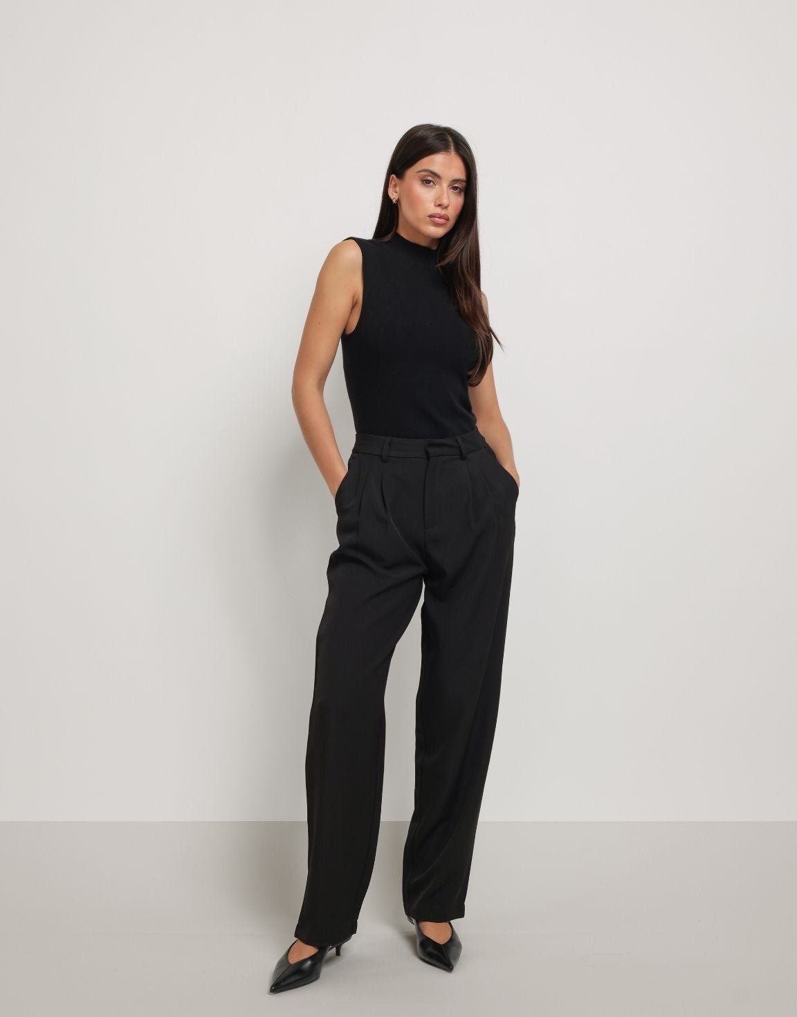 Zwarte Rechte Pasvorm - Pantalon - Olivia & Kate