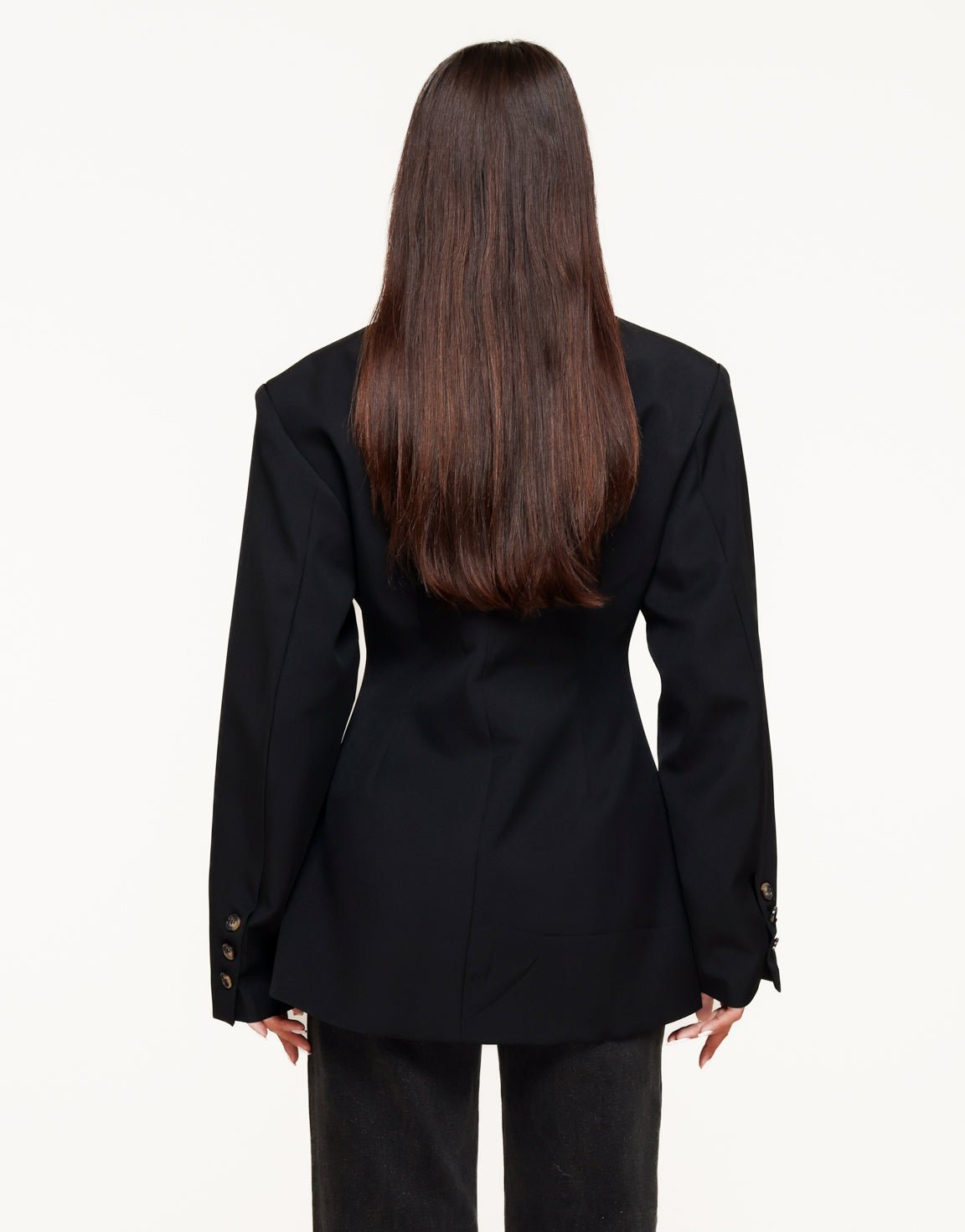Zwarte Stevige Classic Detail - Blazer - Olivia & Kate