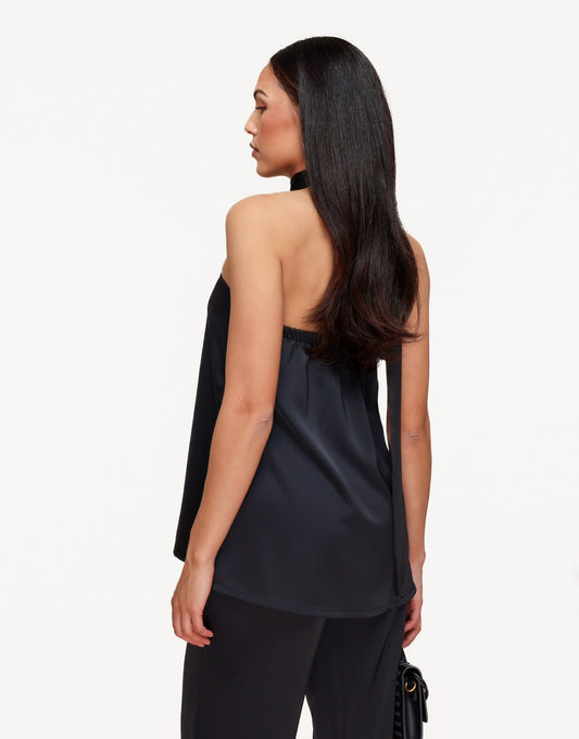 Zwarte Strapless Satijnen Sjaal Detail - Set - Olivia & Kate