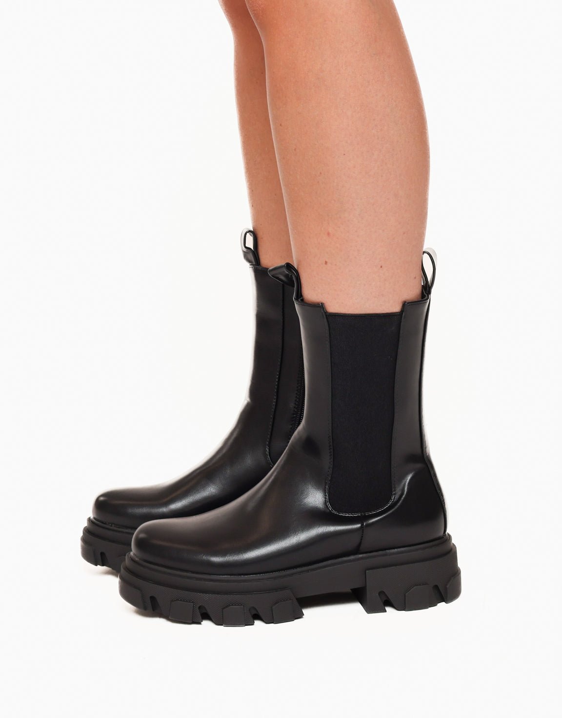 Zwarte Trackzool - Laarzen - Olivia & Kate