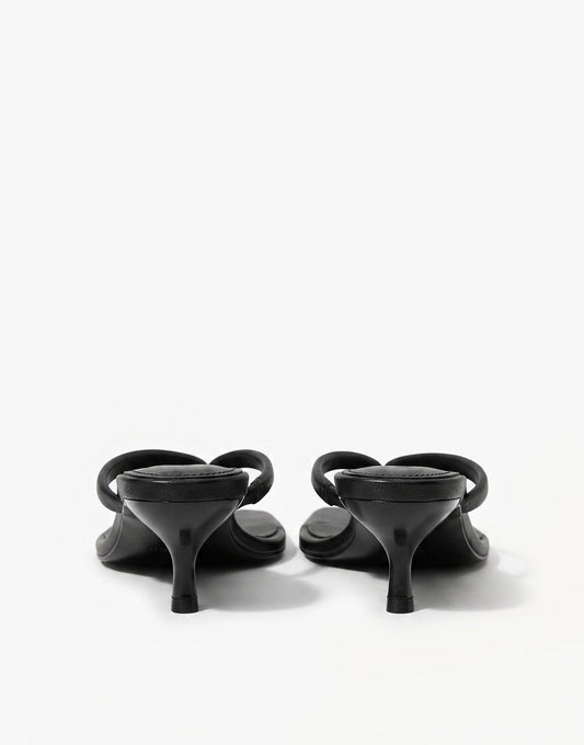 Zwarte Vierkante Basic Hakje - Teenslippers - Olivia & Kate