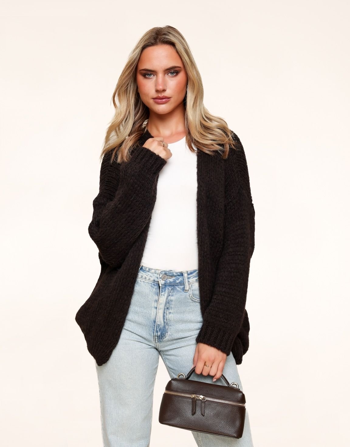 Zwarte Wollen - Vest - Olivia & Kate