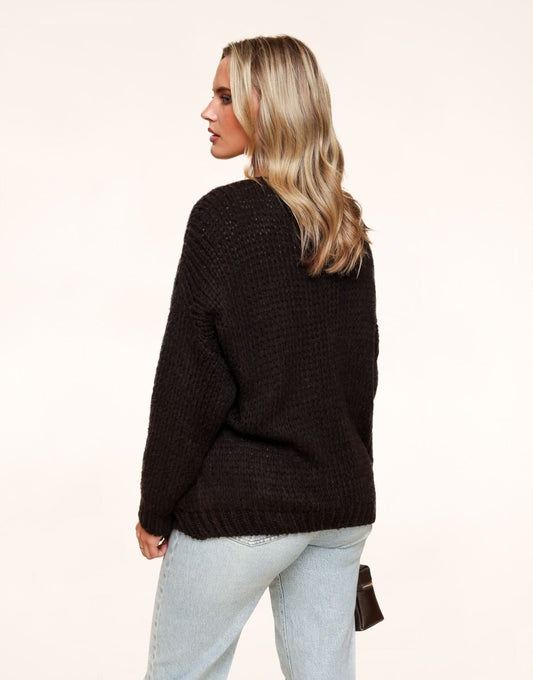 Zwarte Wollen - Vest - Olivia & Kate