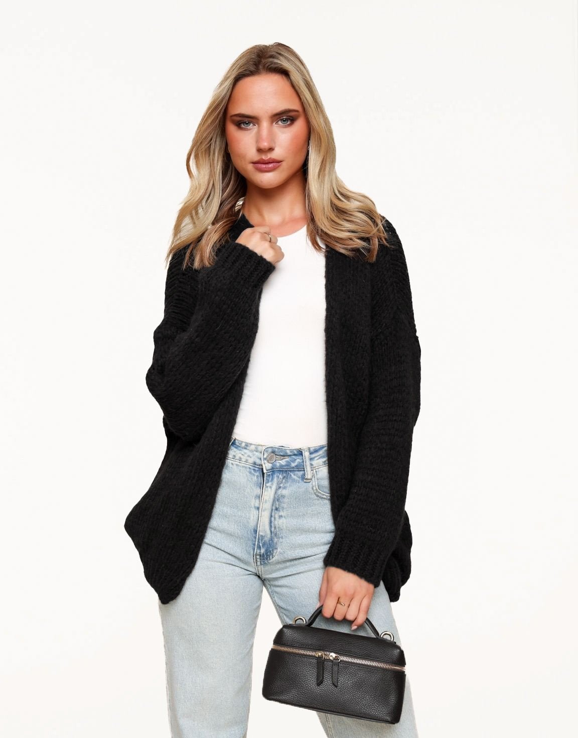 Black Woolen - Cardigan - Olivia & Kate