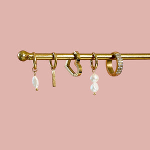 Bar Hoops Gold - Earrings