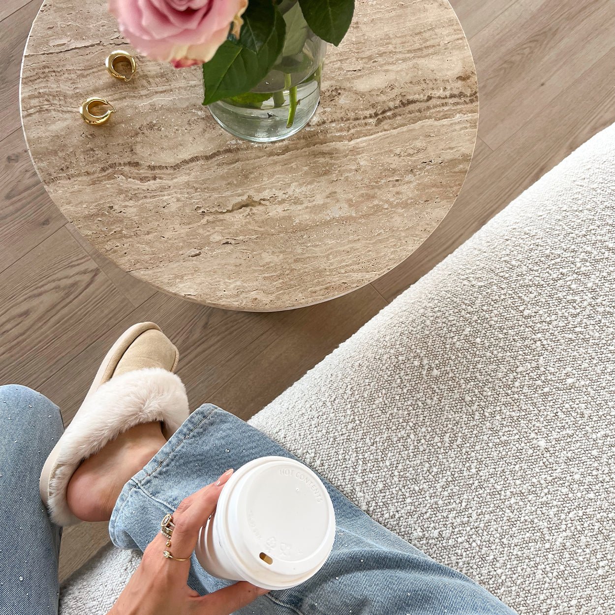 Beige Fluffy - Pantoffels - Olivia & Kate